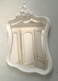 french antique rococo shaped mirror